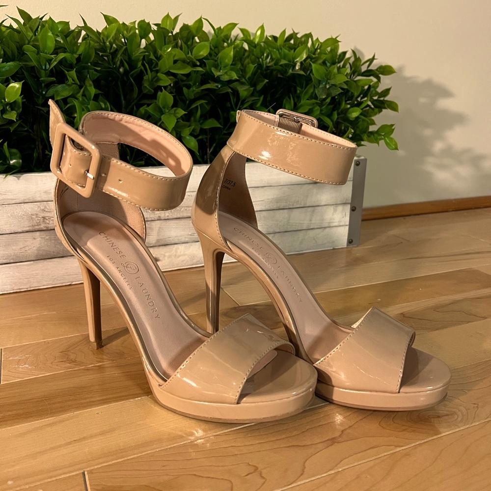 Glossy Nude Stilettos